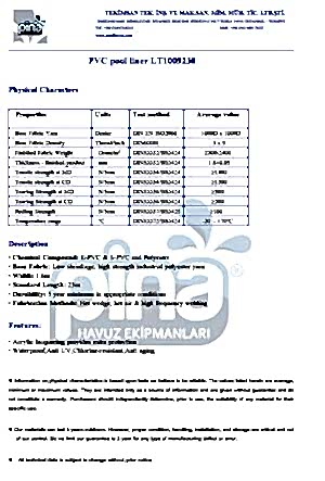 Pvc Liner (Donatılı)
